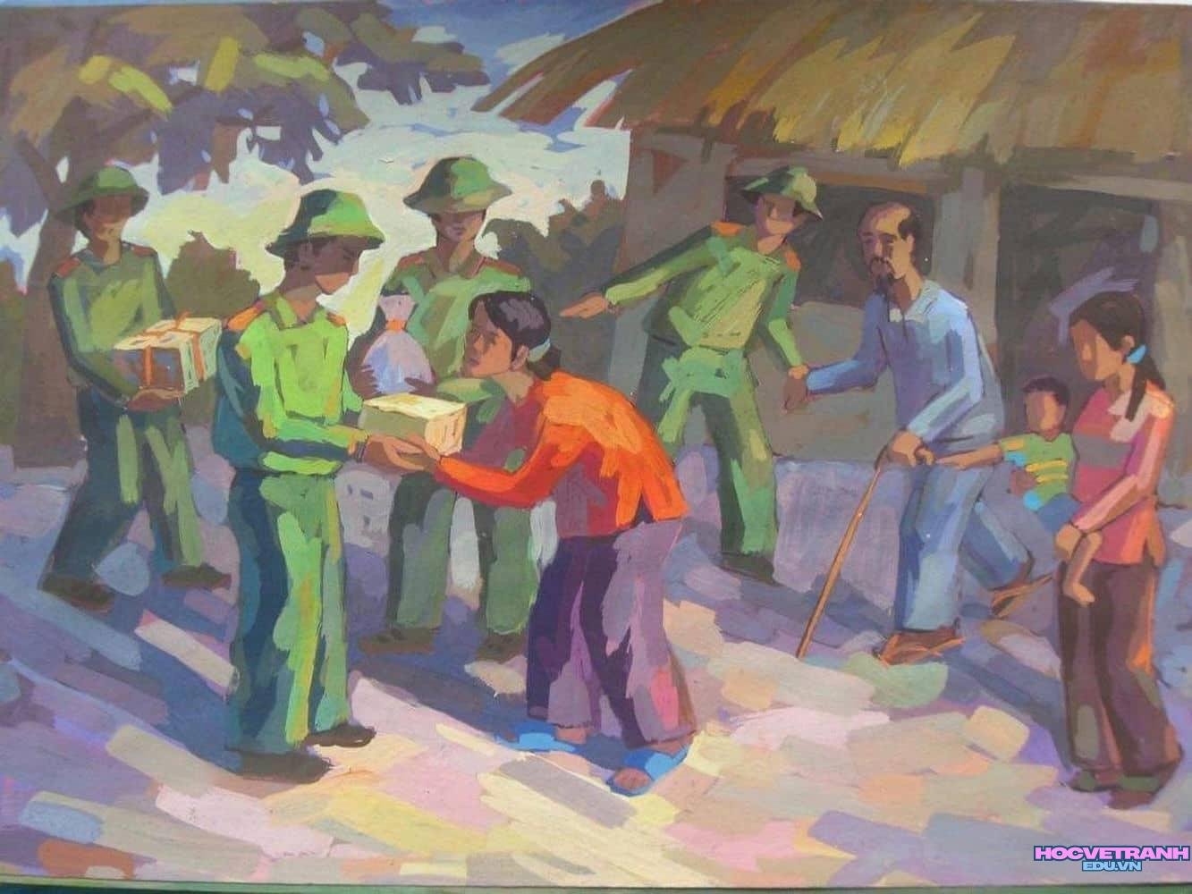 vẽ tranh giúp đỡ người bệnh