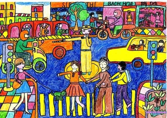 vẽ tranh giúp đỡ người già