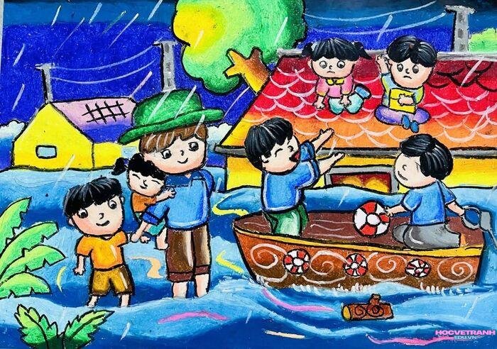 vẽ tranh giúp đỡ người nghèo đẹp nhất