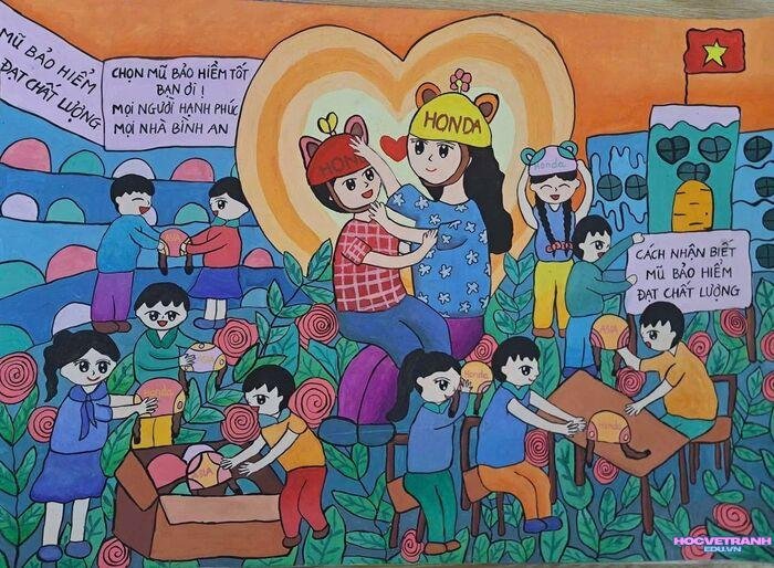 vẽ tranh giúp đỡ người nghèo xinh nhất