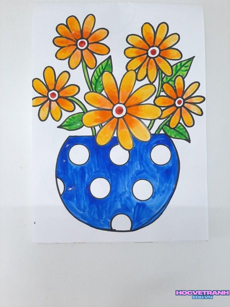 vẽ tranh góc học tập gọn