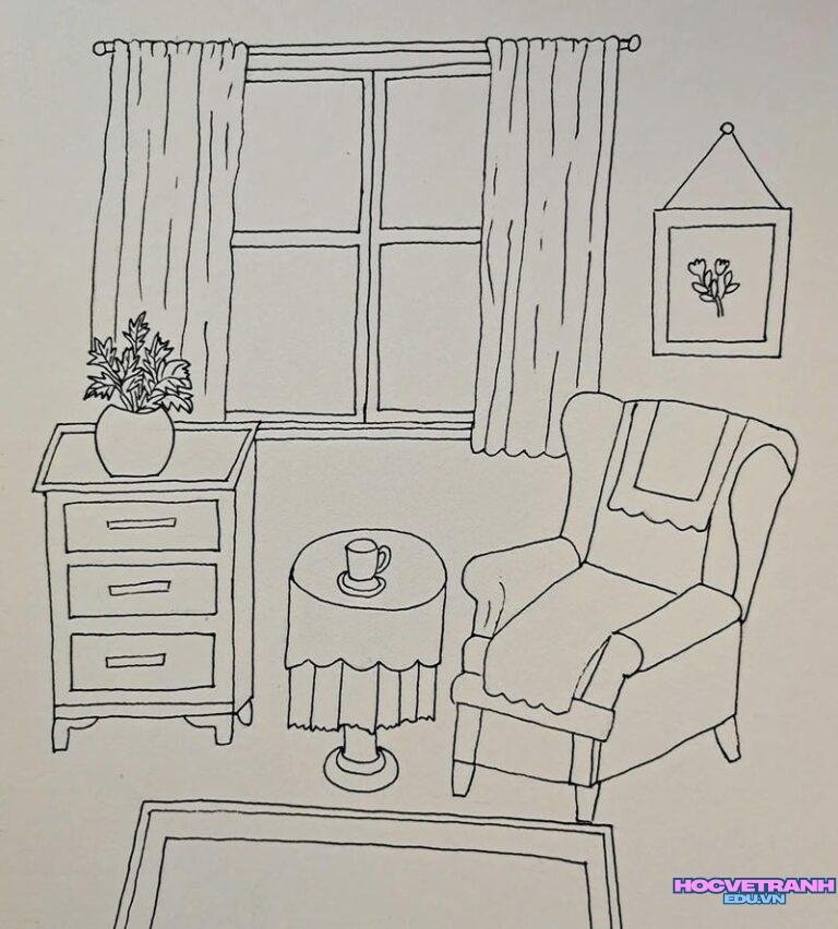 vẽ tranh góc học tập hd