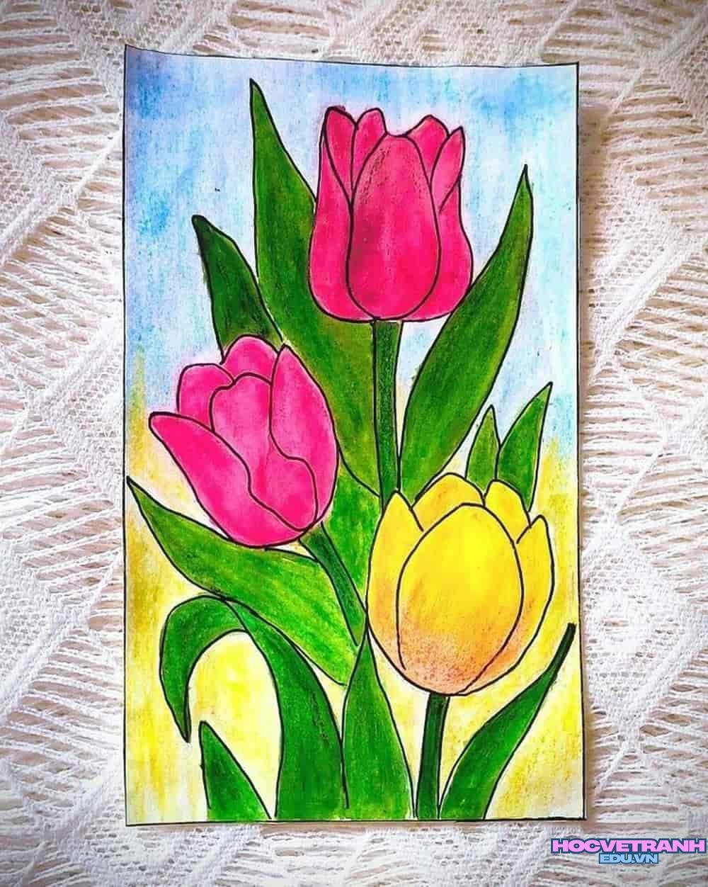 vẽ tranh góc học tập sạch