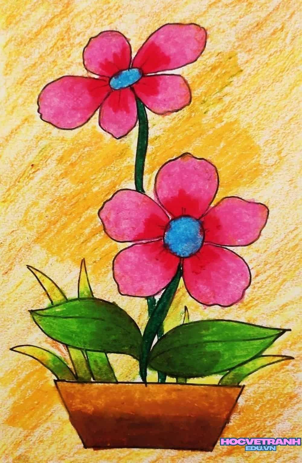 vẽ tranh góc học tập xinh