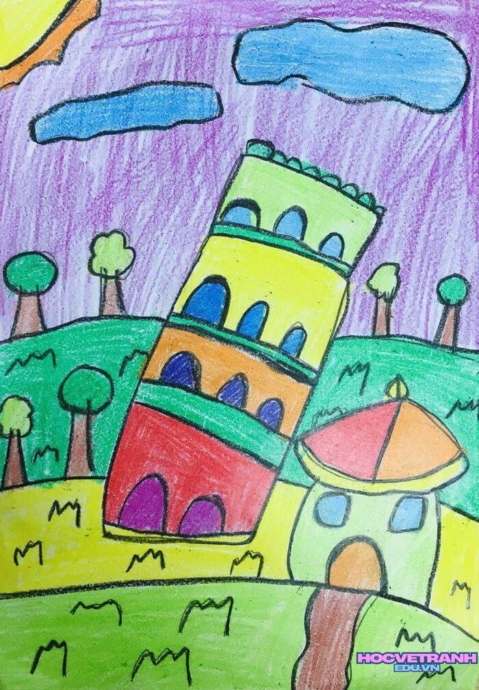 vẽ tranh hồ gươm xinh