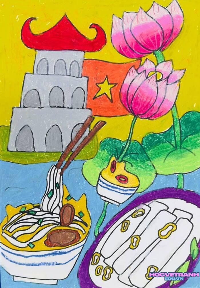 vẽ tranh hồ gươm