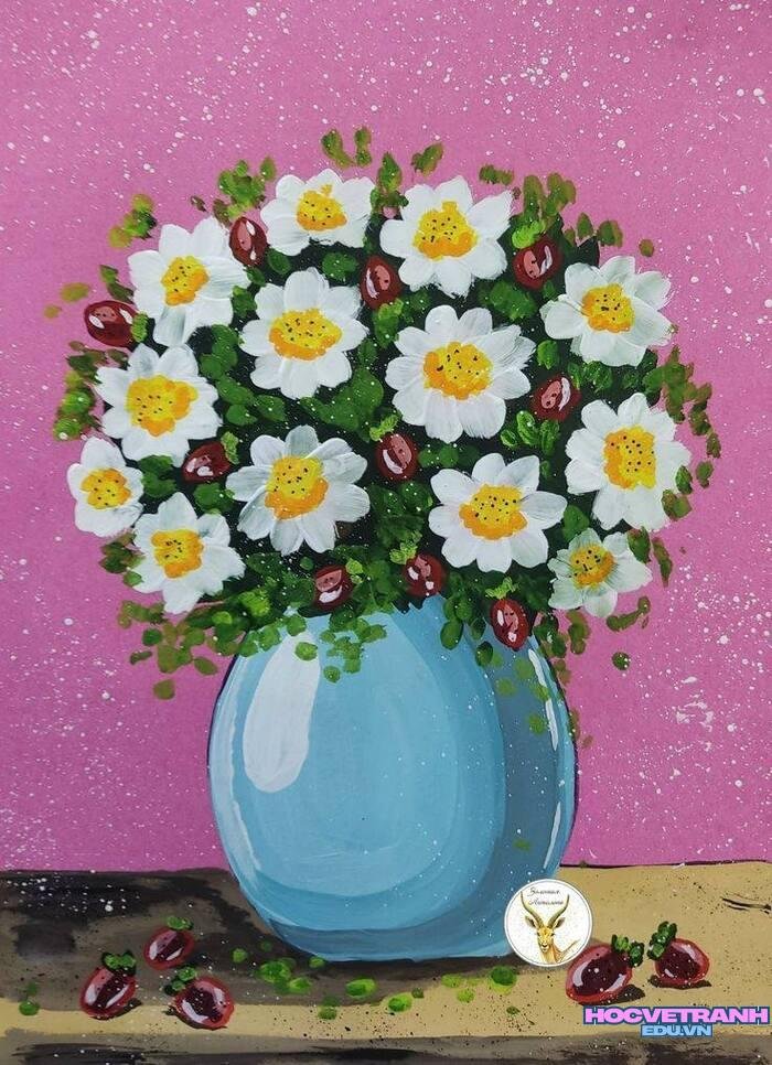 vẽ tranh hoa dễ vẽ