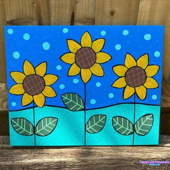 vẽ tranh hoa đẹp xinh