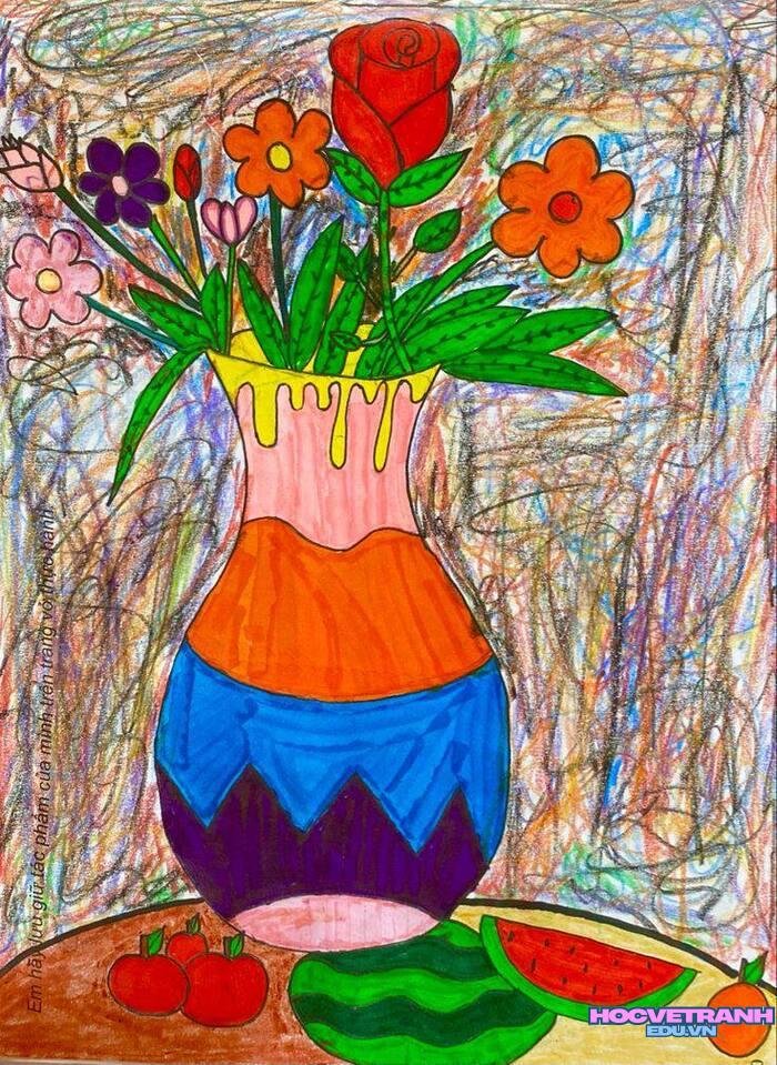 vẽ tranh hoa siêu đẹp