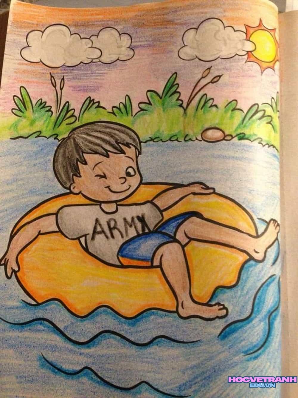 vẽ tranh hoạt hình cute xinh