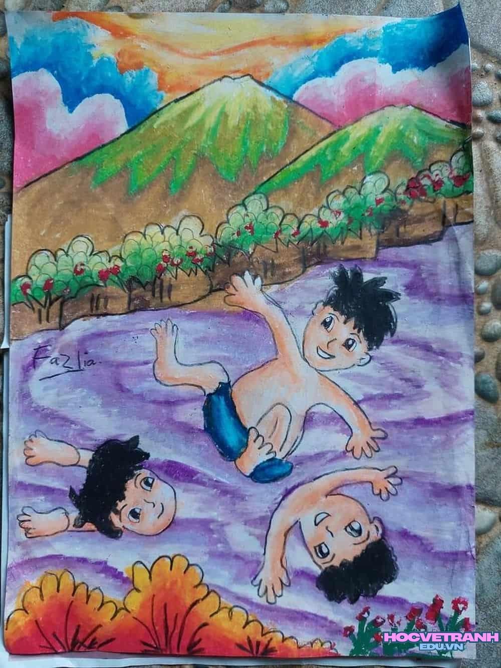 vẽ tranh hoạt hình sáng tạo