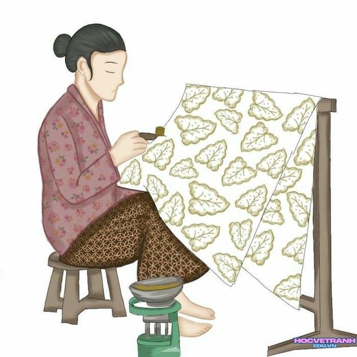 vẽ tranh làng nghề truyền thống tâm linh