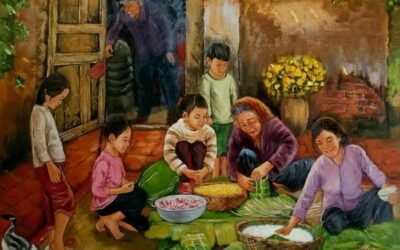 vẽ tranh làng nghề truyền thống việt nam