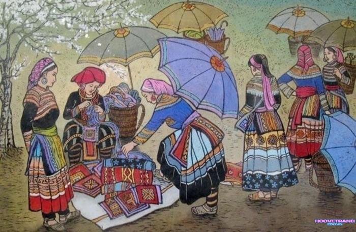 vẽ tranh làng nghề truyền thống