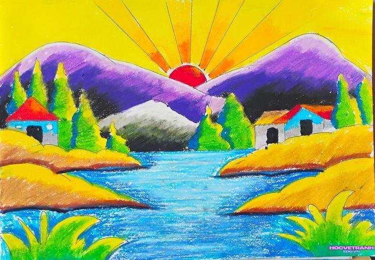 vẽ tranh làng quê mùa lúa