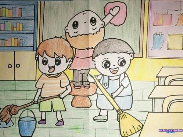 vẽ tranh lao động 4k