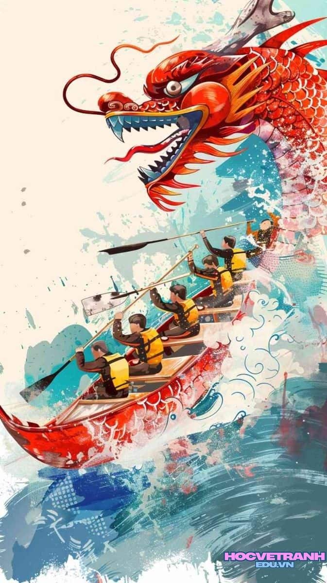 ve tranh le hoi nhon.