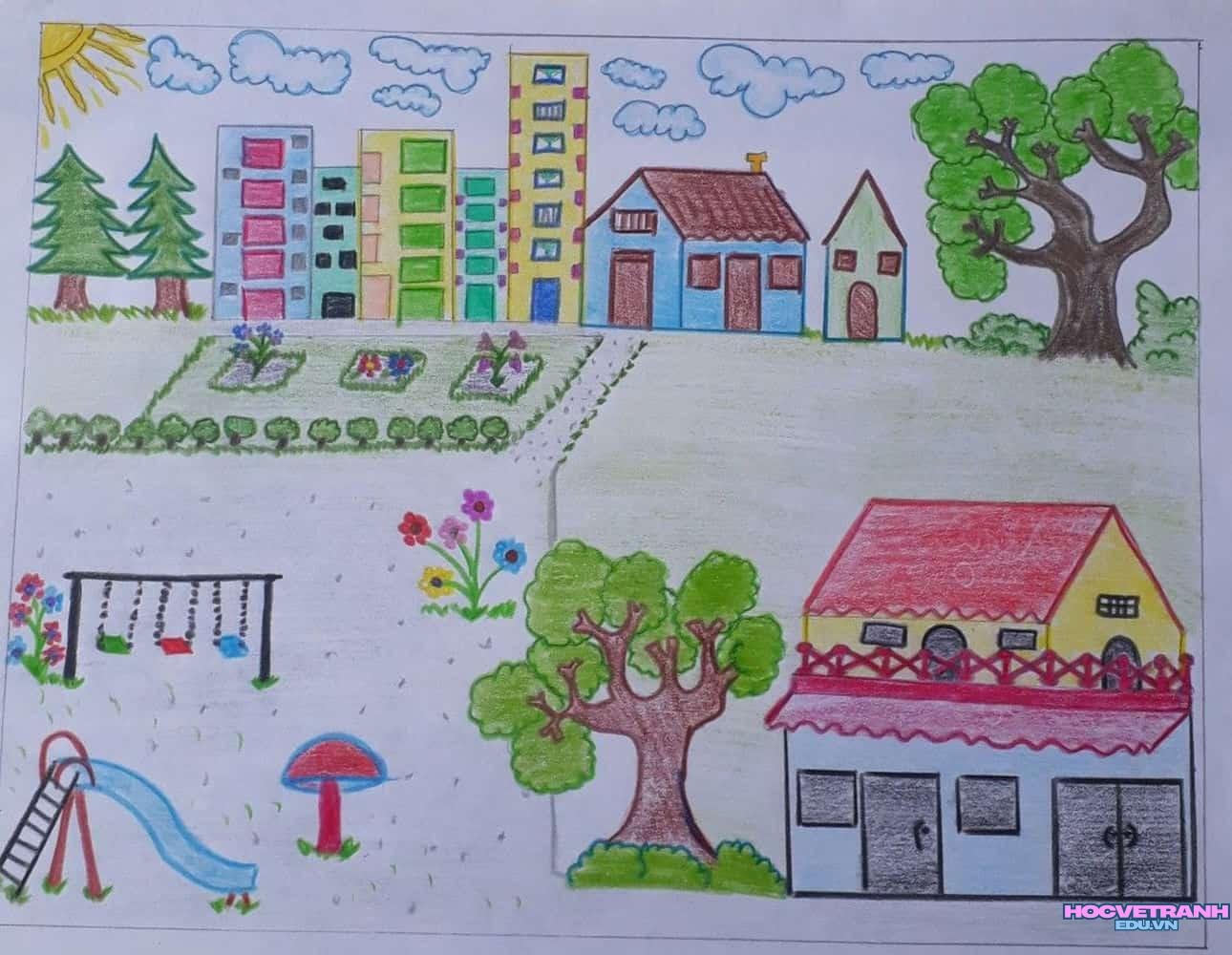 vẽ tranh mầm non dễ thương