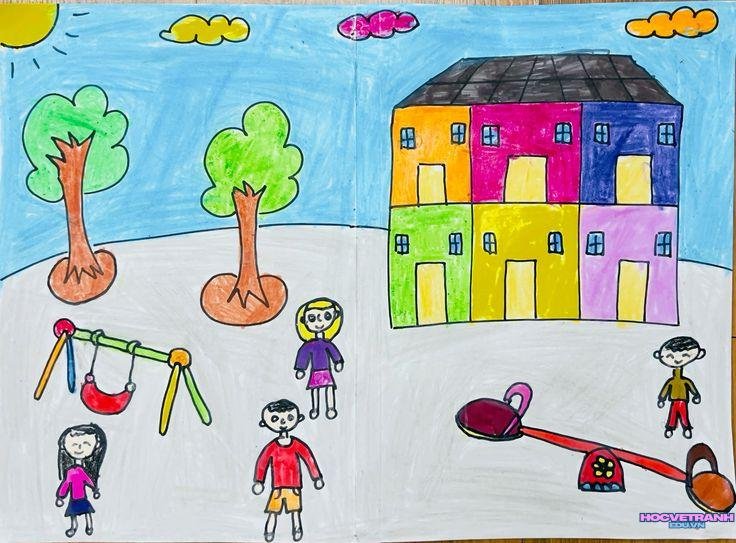 vẽ tranh mầm non đẹp xinh