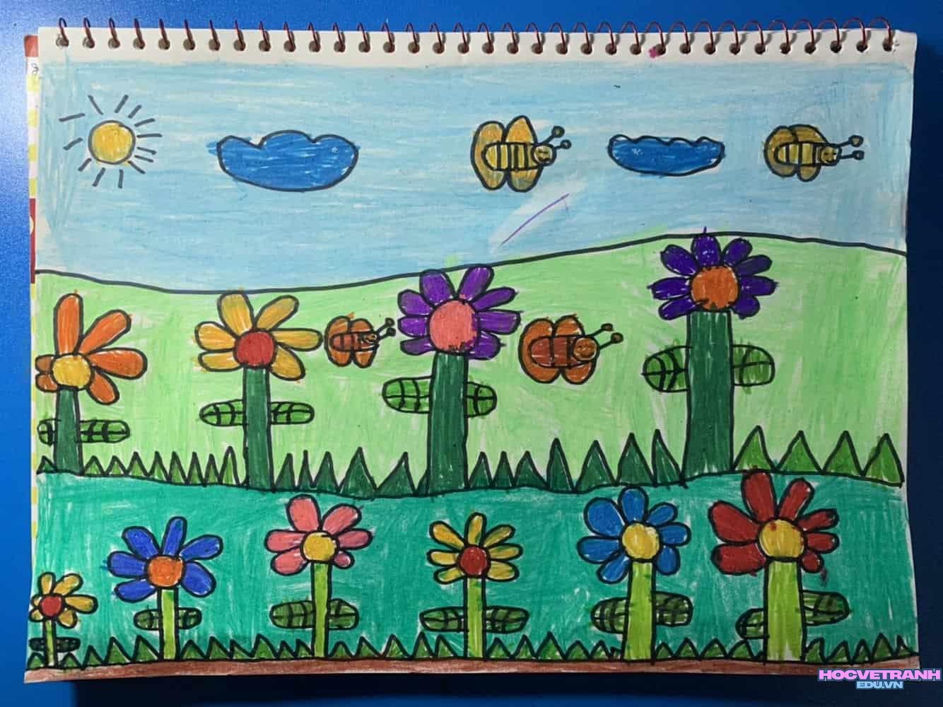 vẽ tranh mầm non đơn giản