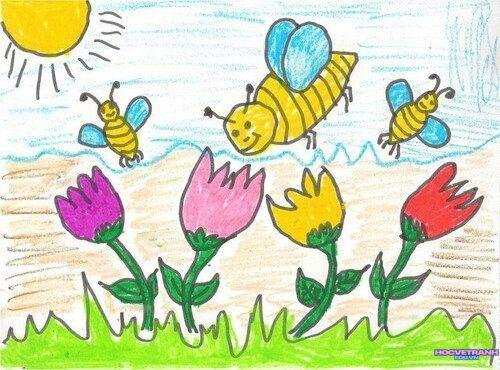 vẽ tranh mầm non hoạt hình