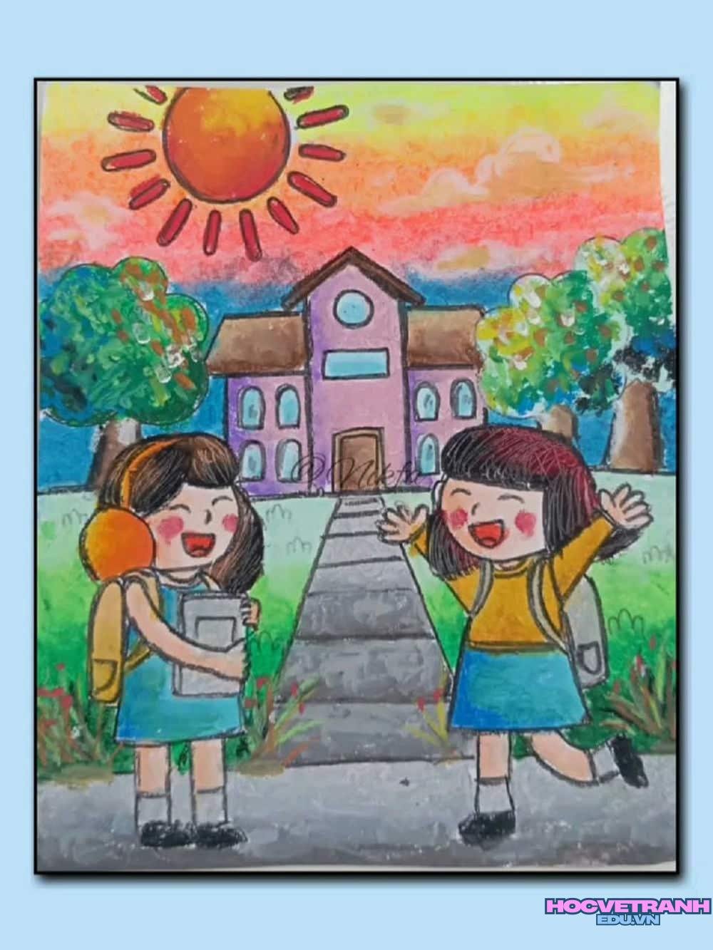 vẽ tranh mầm non ngộ nghĩnh