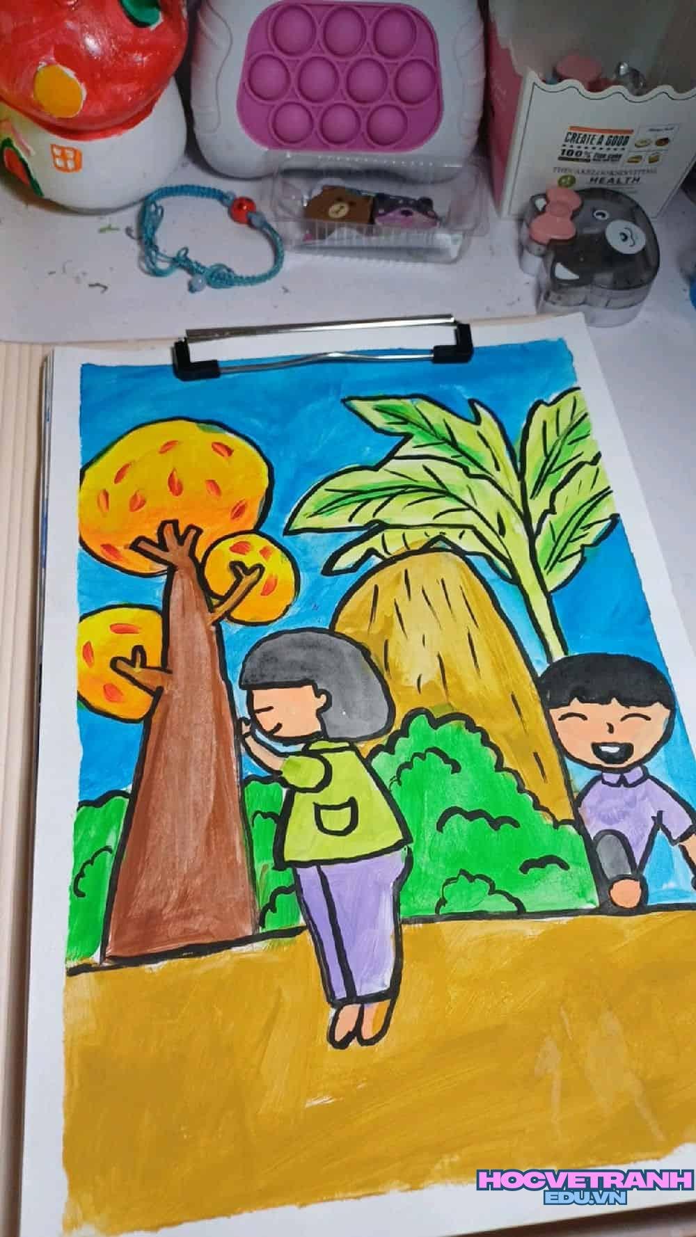 vẽ tranh mầm non sáng tạo