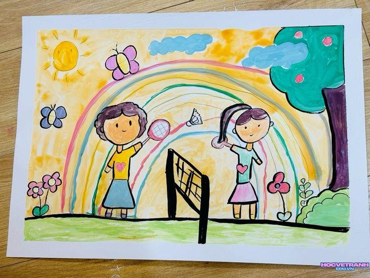 vẽ tranh mầm non vui nhộn