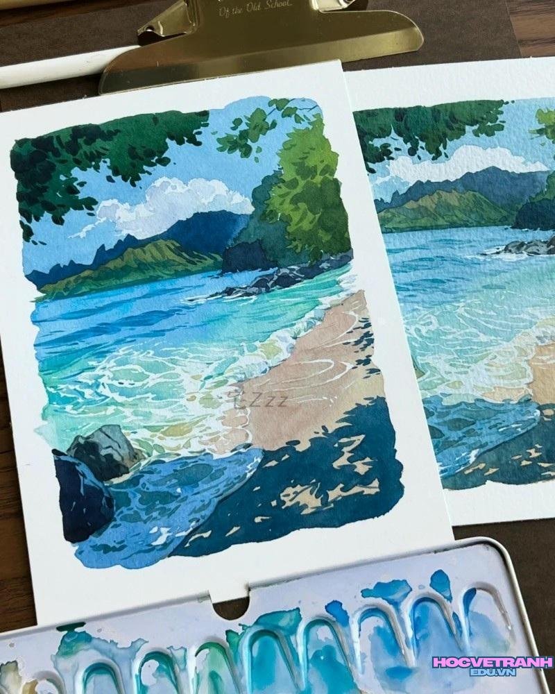 vẽ tranh màu nước 8k