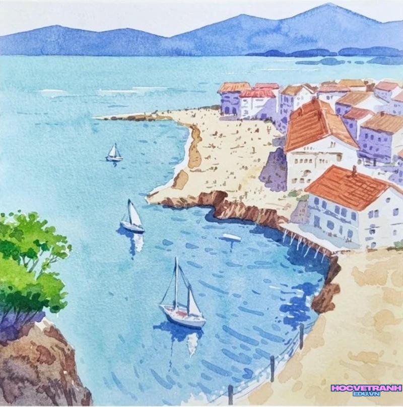 vẽ tranh màu nước fujll hd