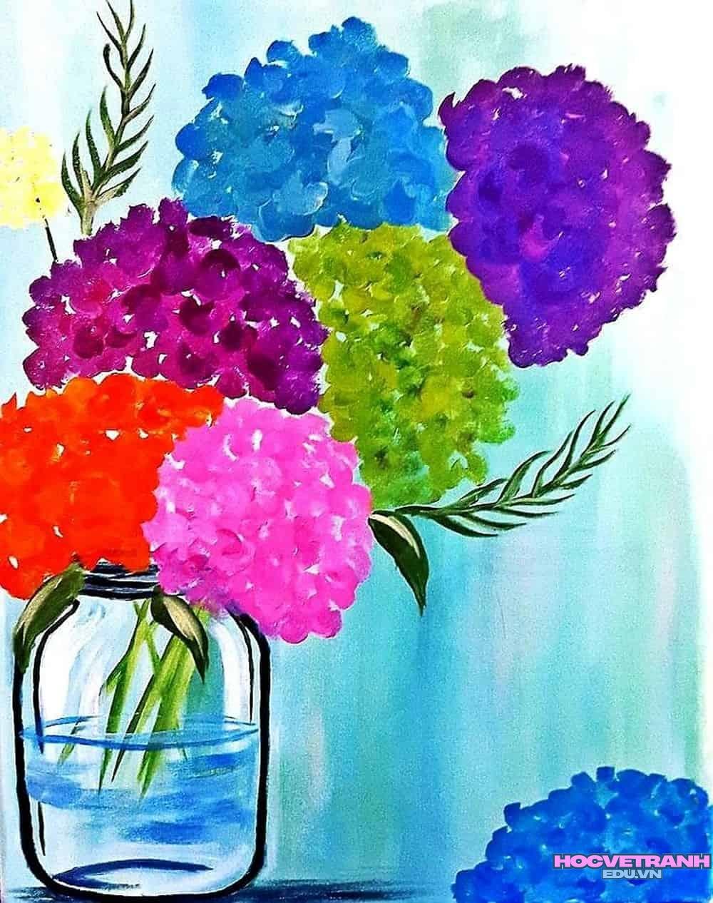 vẽ tranh màu nước nhẹ nhàng