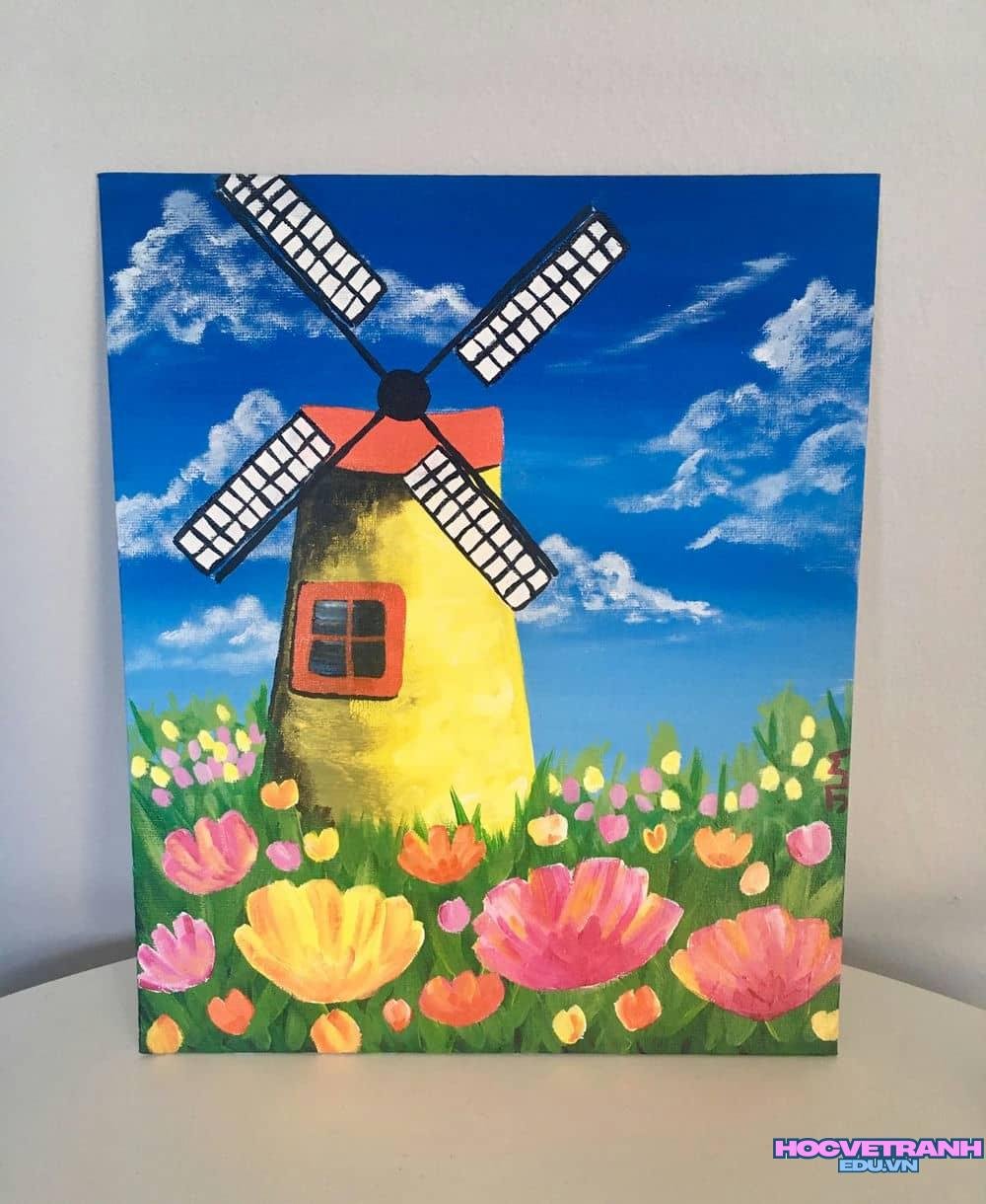 vẽ tranh màu nước tinh tế