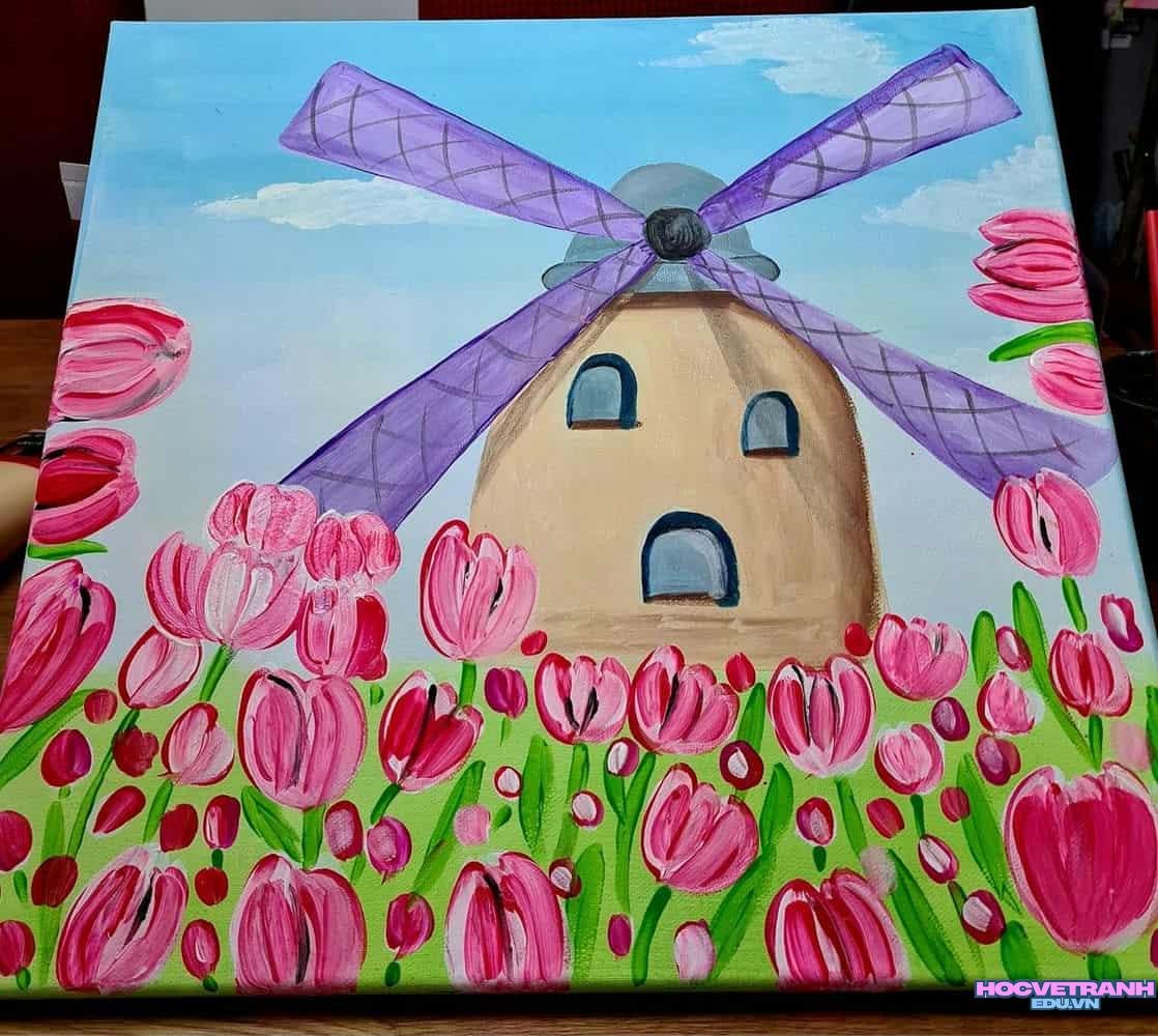 vẽ tranh màu nước trong trẻo