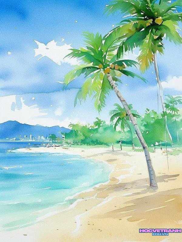 vẽ tranh mùa hè cho bé