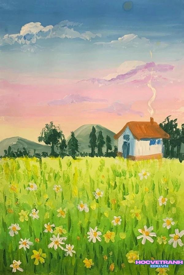 vẽ tranh mùa hè lớp 3 đơn giản