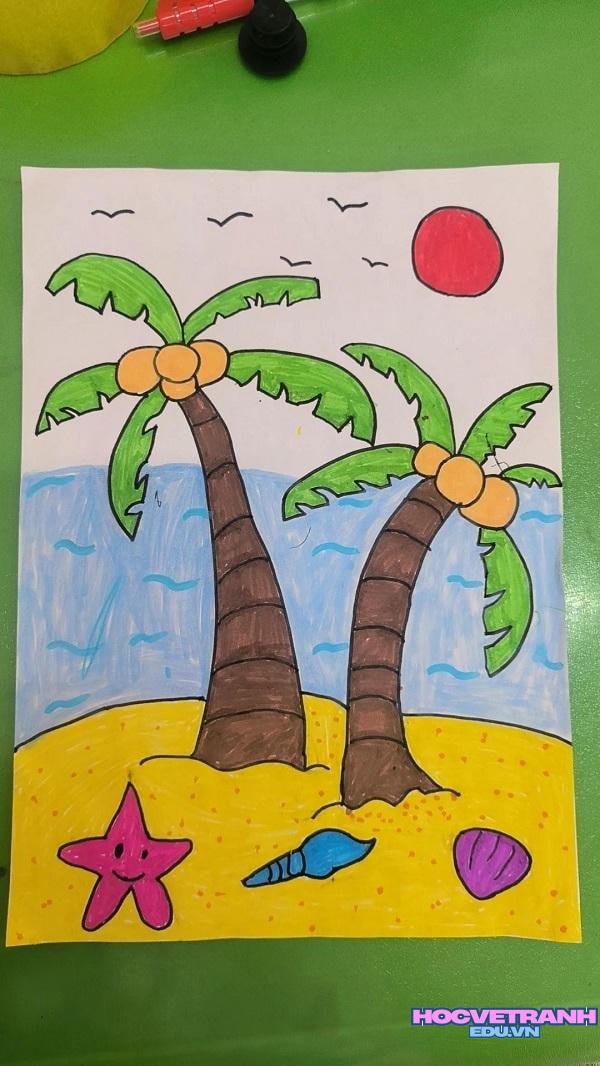 vẽ tranh mùa hè màu