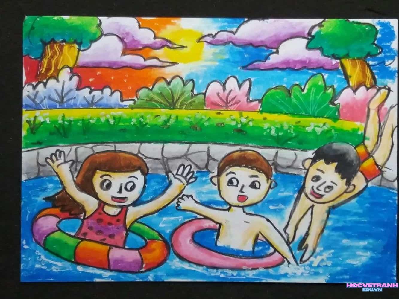 vẽ tranh mùa hè rực rỡ