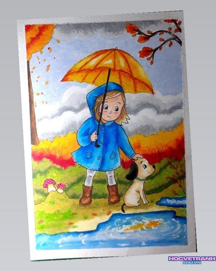 vẽ tranh mùa thu đẹp