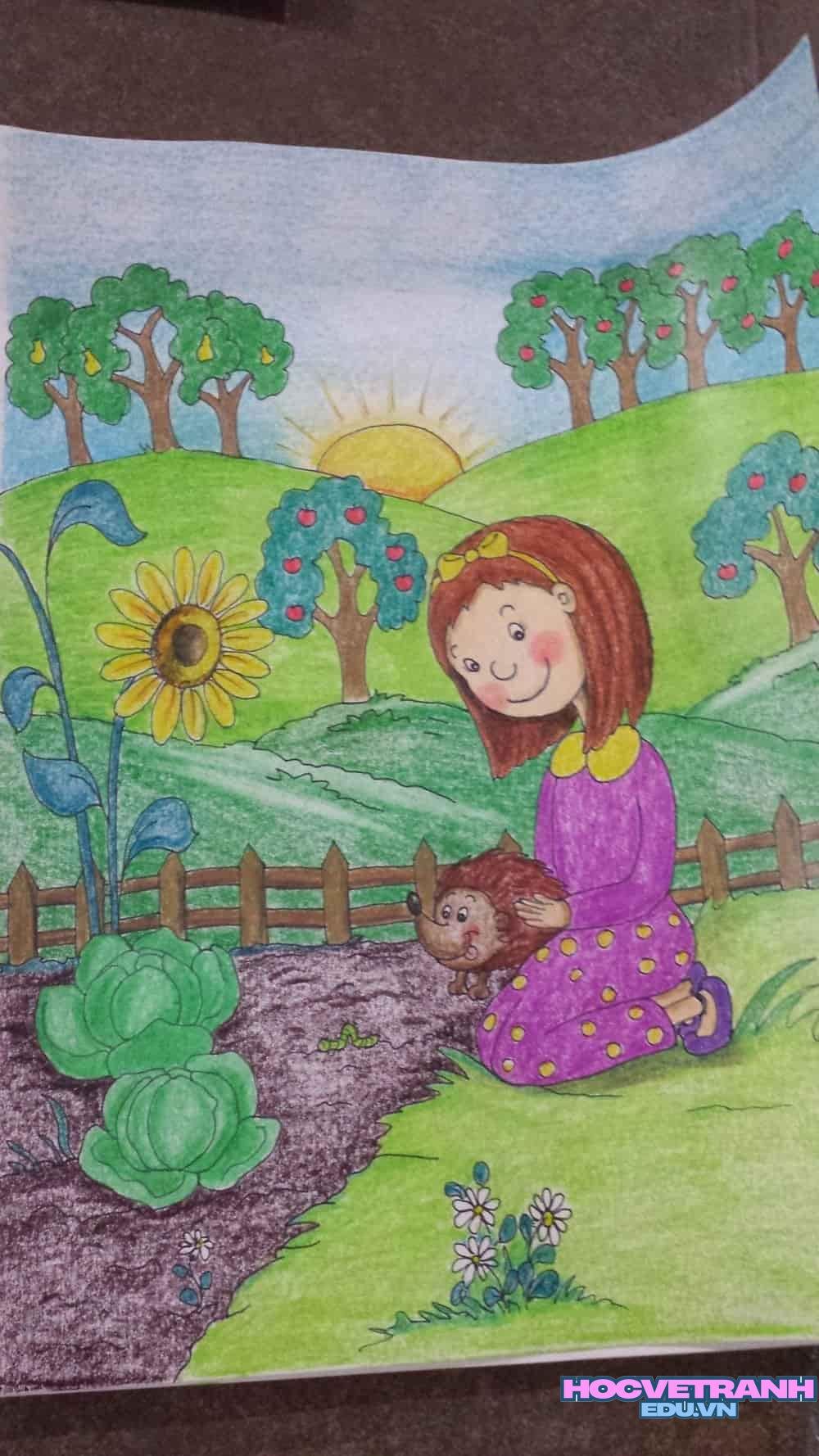 vẽ tranh mùa thu đơn giản