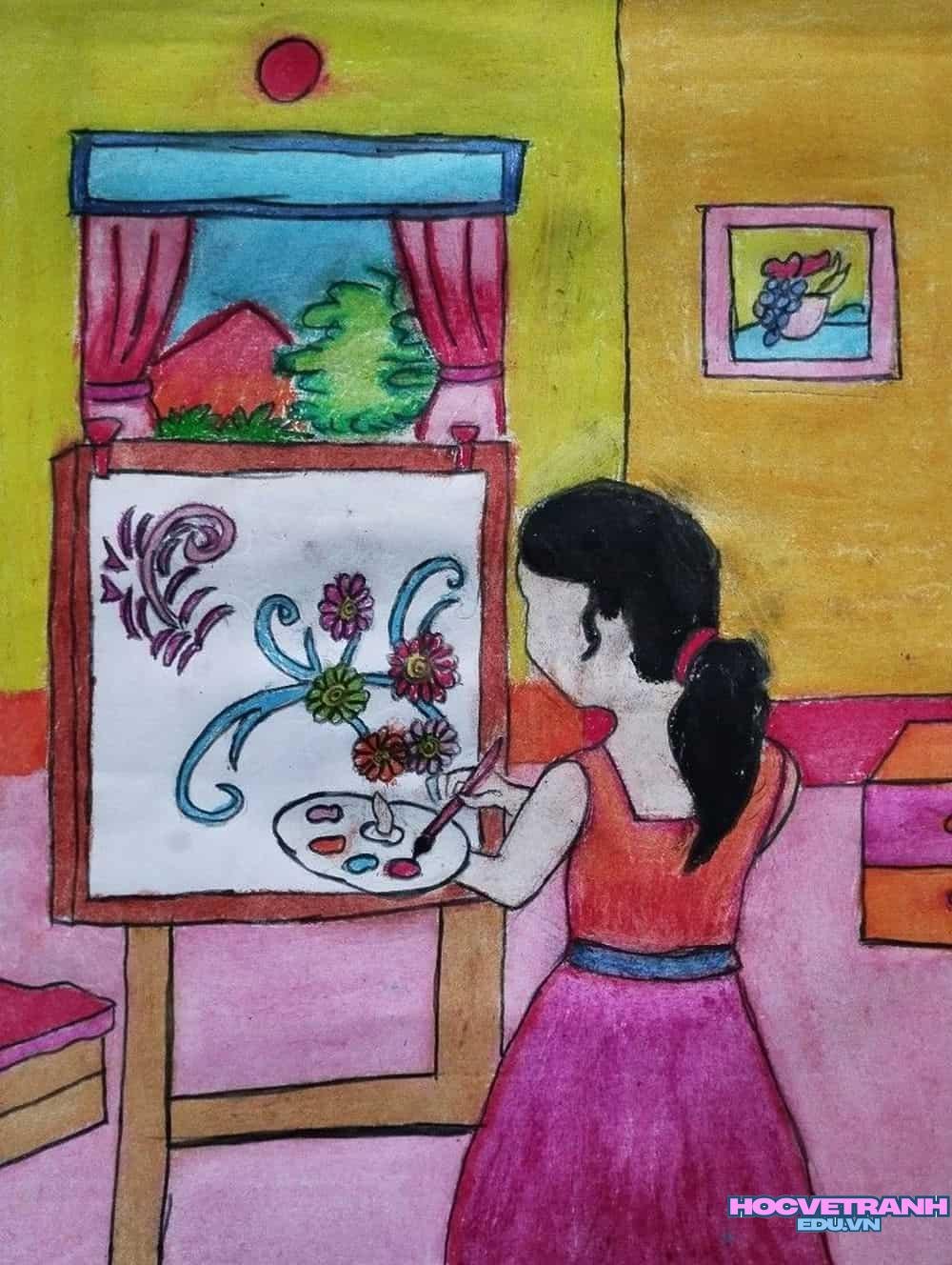 vẽ tranh nghề nghiệp bác sĩ