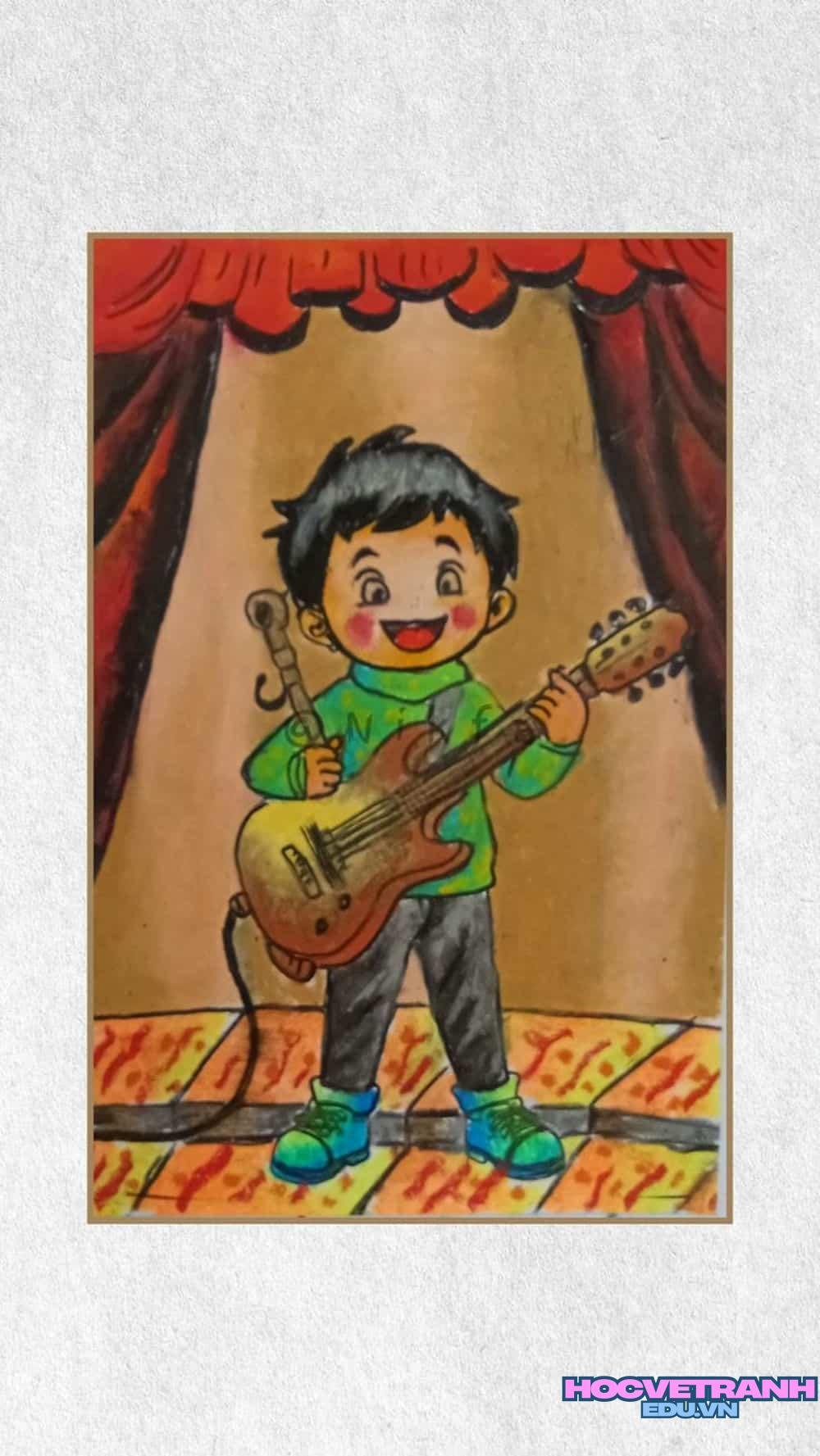 vẽ tranh nghề nghiệp đầu bếp