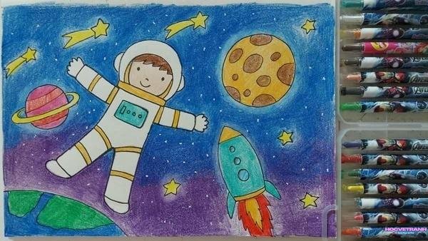 vẽ tranh nghề nghiệp khám phá vũ trụ