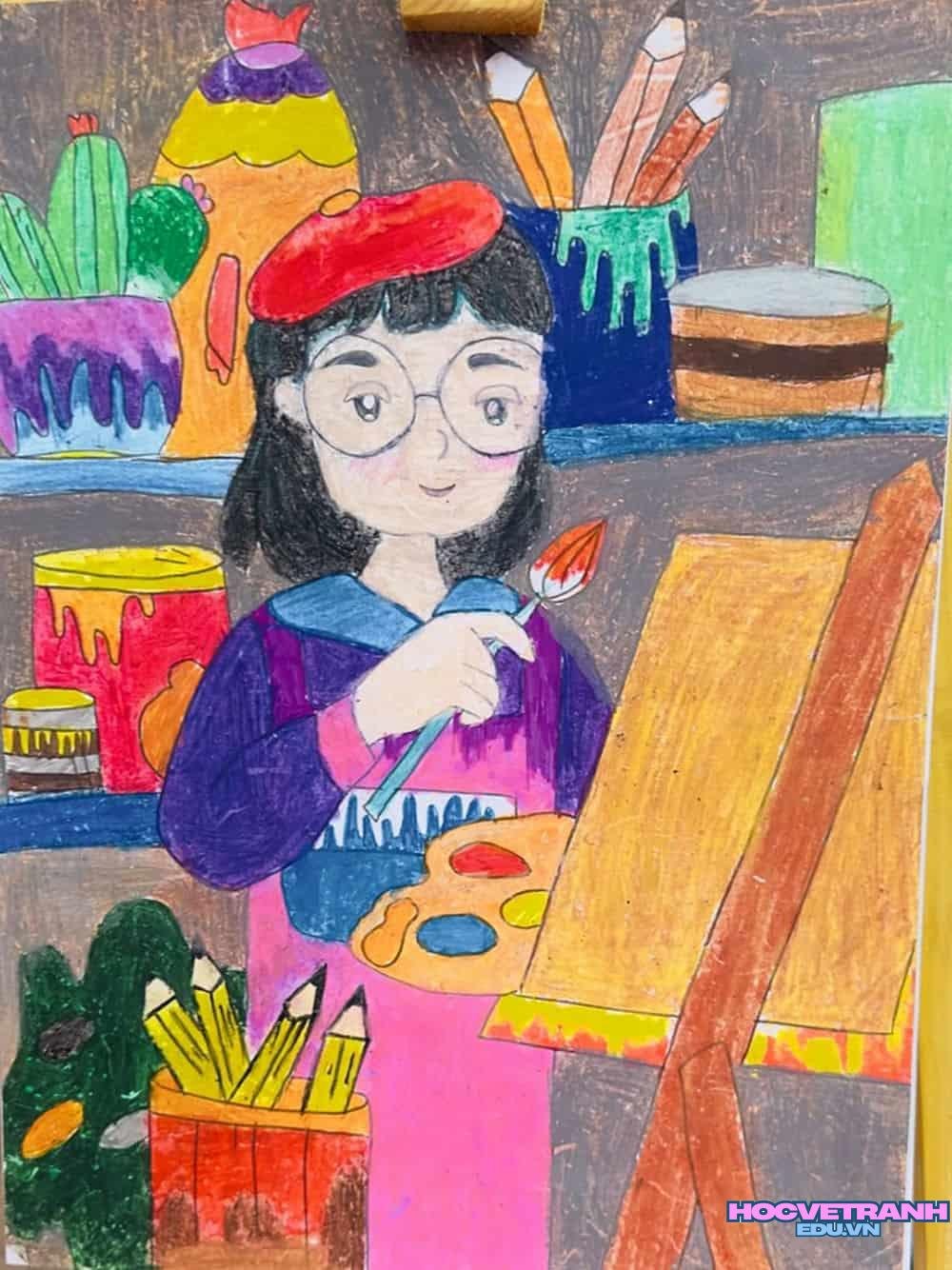 vẽ tranh nghề nghiệp nông dân