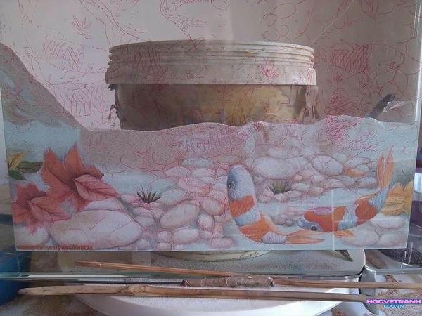 vẽ tranh nghệ thuật truyền thống đơn giản