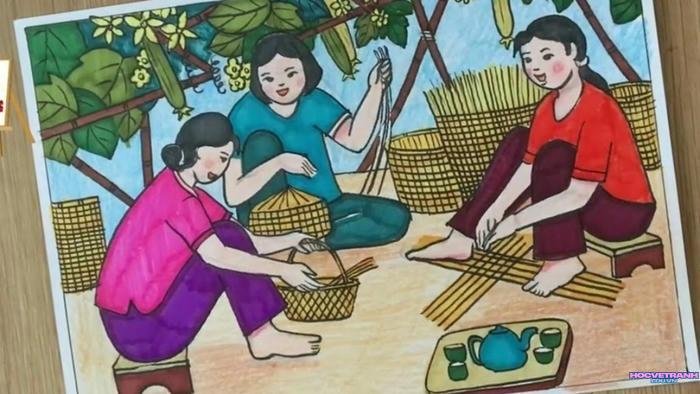 vẽ tranh nghề truyền thống