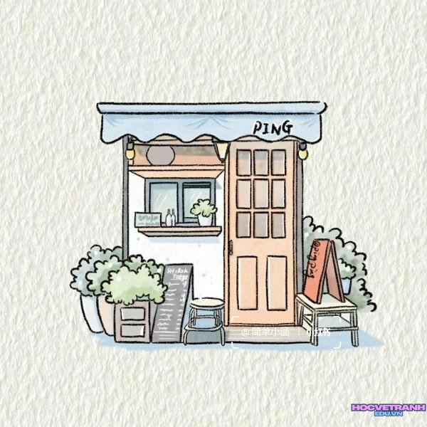 vẽ tranh ngôi nhà hd