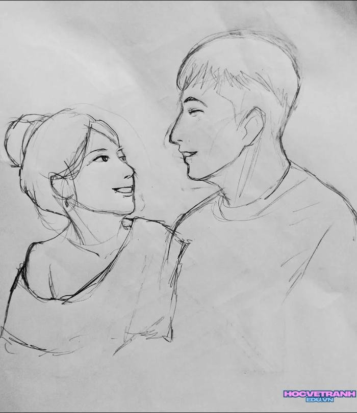 vẽ tranh người phong cách tối giản