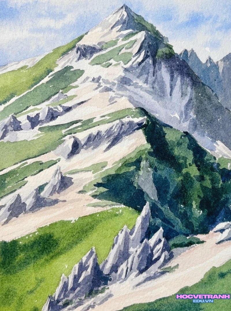 vẽ tranh phong cảnh bằng màu nước