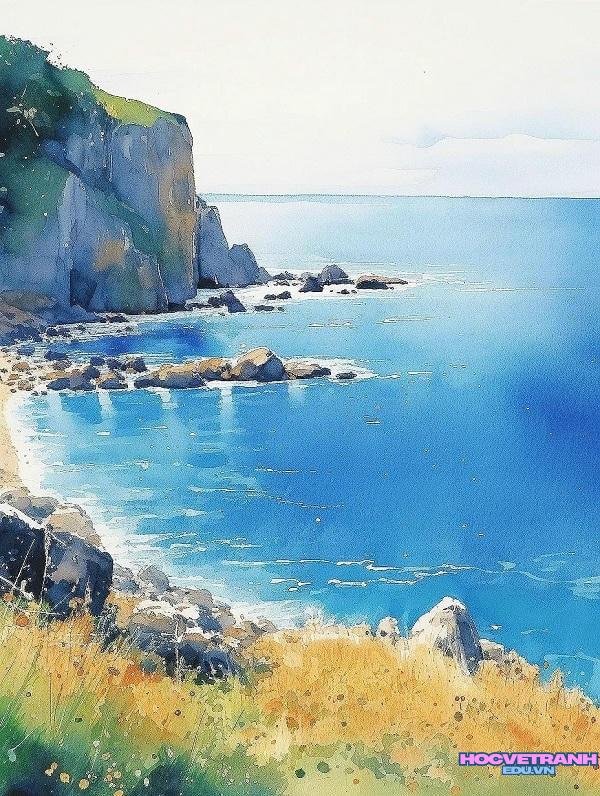 vẽ tranh phong cảnh mùa hè đơn giản