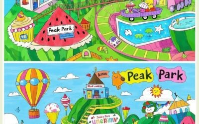 vẽ tranh sân chơi ý tưởng trẻ thơ